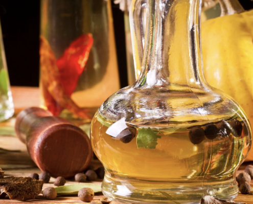 Olive Oil Presentation in Glass Decanter effective for keeping oil fresh