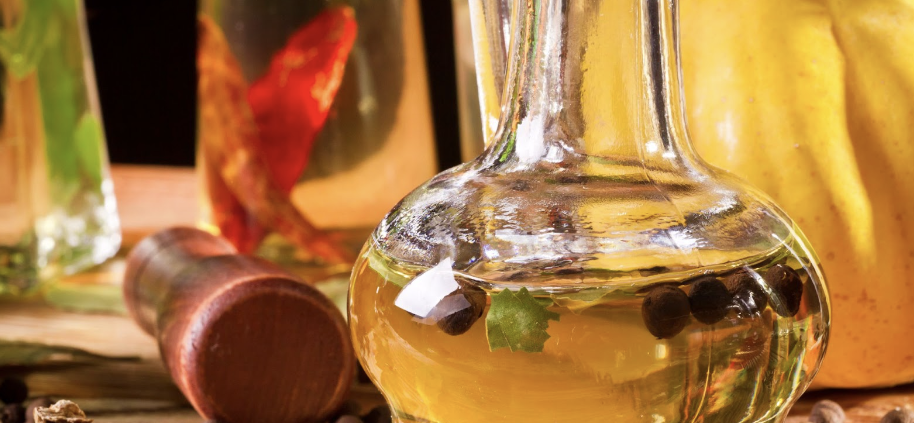 Olive Oil Presentation in Glass Decanter effective for keeping oil fresh