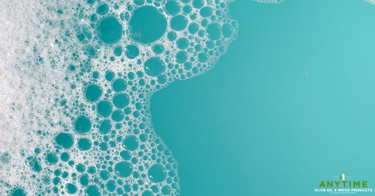 sink of soapy water - Anytime Olive Oil Products stainless steel olive oil pour spout