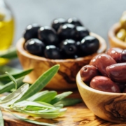 AnytimeOliveOilProducts-wholesale-olive-oil-pour-spouts-0520251 bowls of olives and a jar of olive oil - Anytime Olive Oil Products wholesale olive oil pour spouts