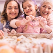 OliveOilPourSpouts-oil-spout-072520253 family baking together with flour on their heads - Olive Oil Pour Spouts oil spout
