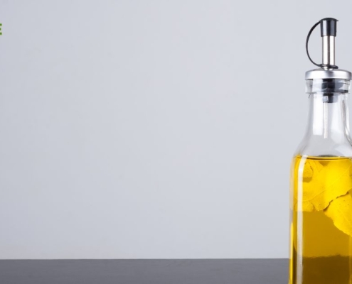 bottle of oil with a covered pour spout - Olive Oil Pour Spout