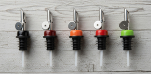 lineup of multiple stainless steel pour spouts - Wholesale Olive Oil Pour Spouts