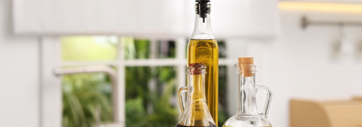 ingredients to make homemade salad dressing in clear glass containers - Olive Oil Pour Spouts Wholesale Olive Oil Pour Spouts