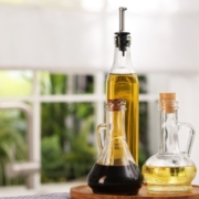 ingredients to make homemade salad dressing in clear glass containers - Olive Oil Pour Spouts Wholesale Olive Oil Pour Spouts