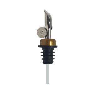 self closing pour spout with a gold base - Olive Oil Pour Spouts