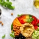 plate with food from the Mediterranean diet - Olive Oil Pour Spouts