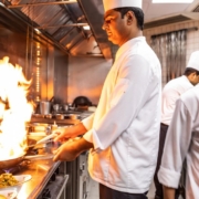 chef cooking with an open flame - Olive Oil Pour Spouts Bulk Stainless Steel Pour Spouts